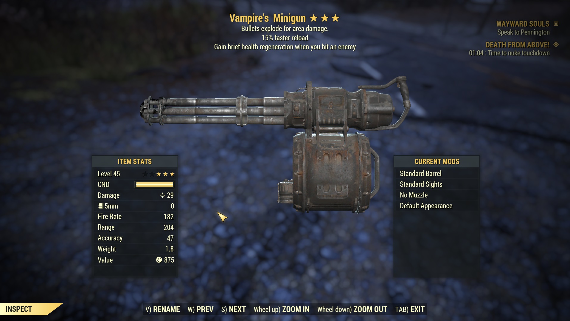 Buy Vampire S Explosive Minigun 1 In FALLOUT 76 Items Offer 2324045972