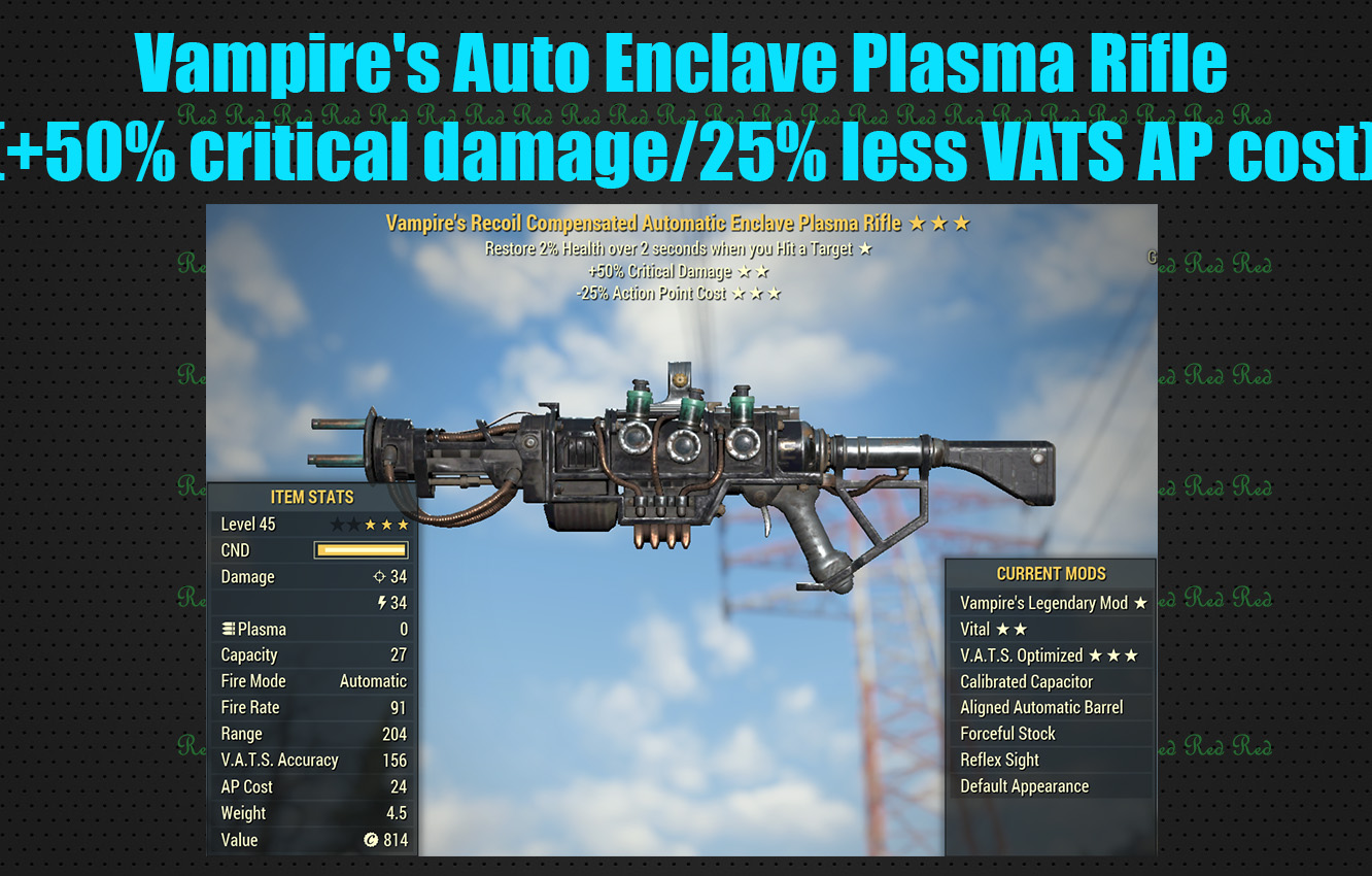 Buy Vampire S Auto Enclave Plasma In FALLOUT 76 Items Offer 2427577238