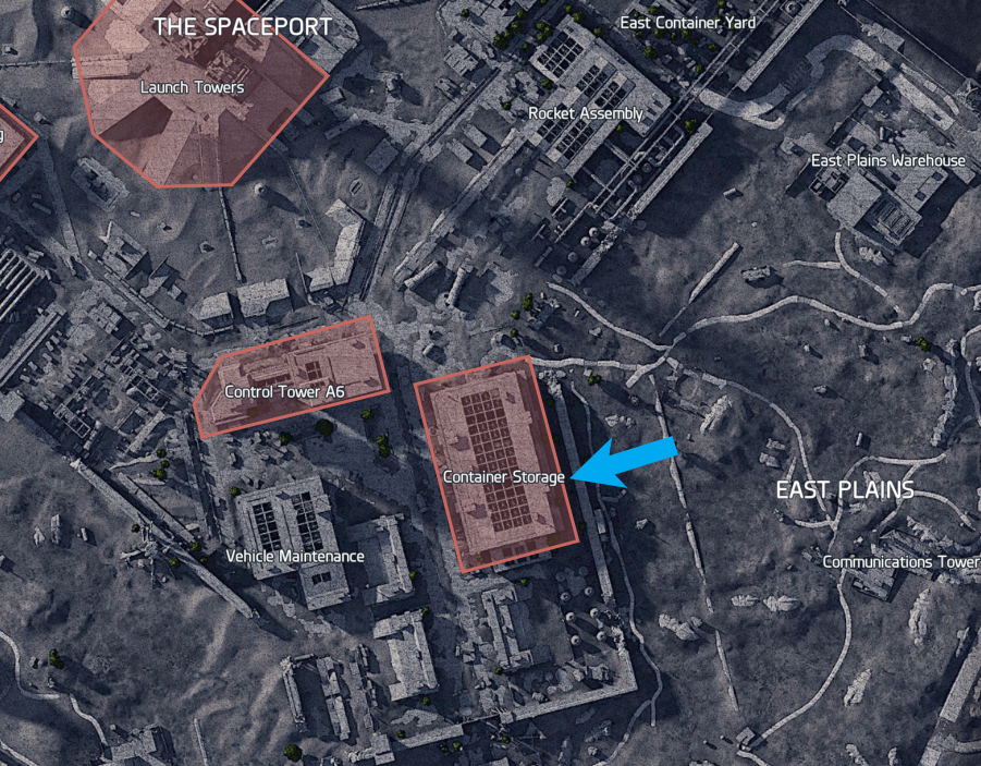 Spaceport Container Storage Key Map Location