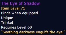 The Eye of Shadow stats
