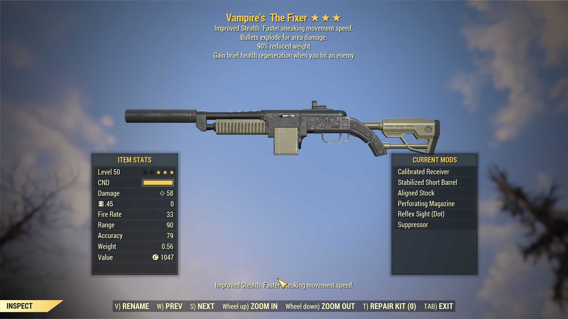Vampire's Explosive The Fixer (90% reduced weight)