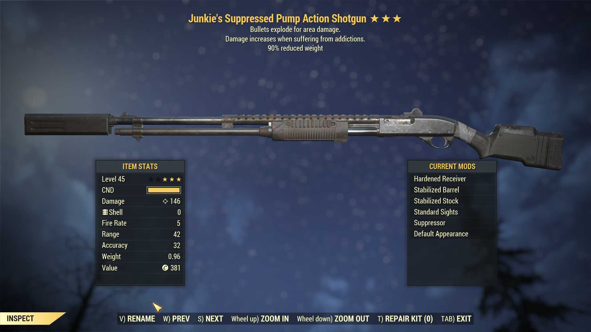 Junkie's Explosive Pump Action Shotgun (90% reduced weight)