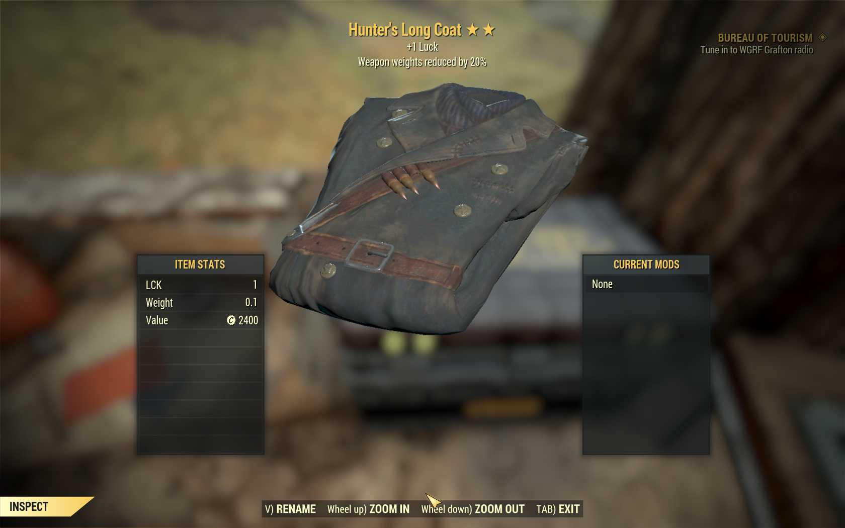 [LUCK WWR] Weapon Weight Reduction Hunter's Long Coat (LUCK) [Legendary outfit]