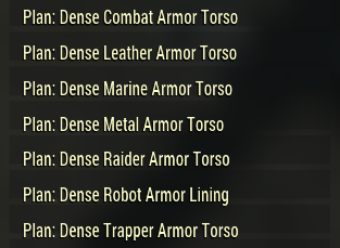 [PC] Dense Armor Torso Plans Pack | 7 plans