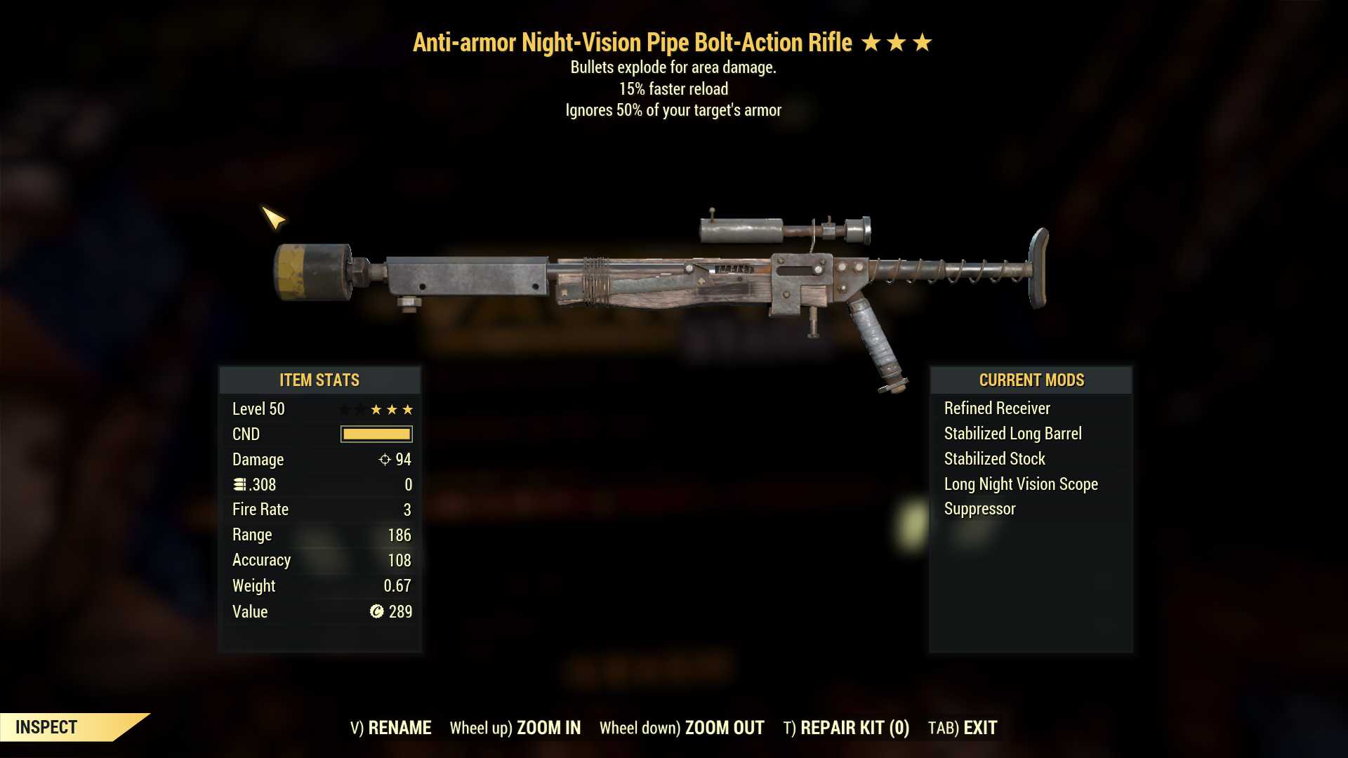 Anti-Armor Explosive Pipe Bolt-Action (15% faster reload)