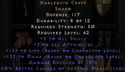 ✅HARLEQUINN CREST SHAKO WITH OPEN SOCKET BEST IN SLOT HELM FOR ALL CHARACTERS D2R PC SC✅