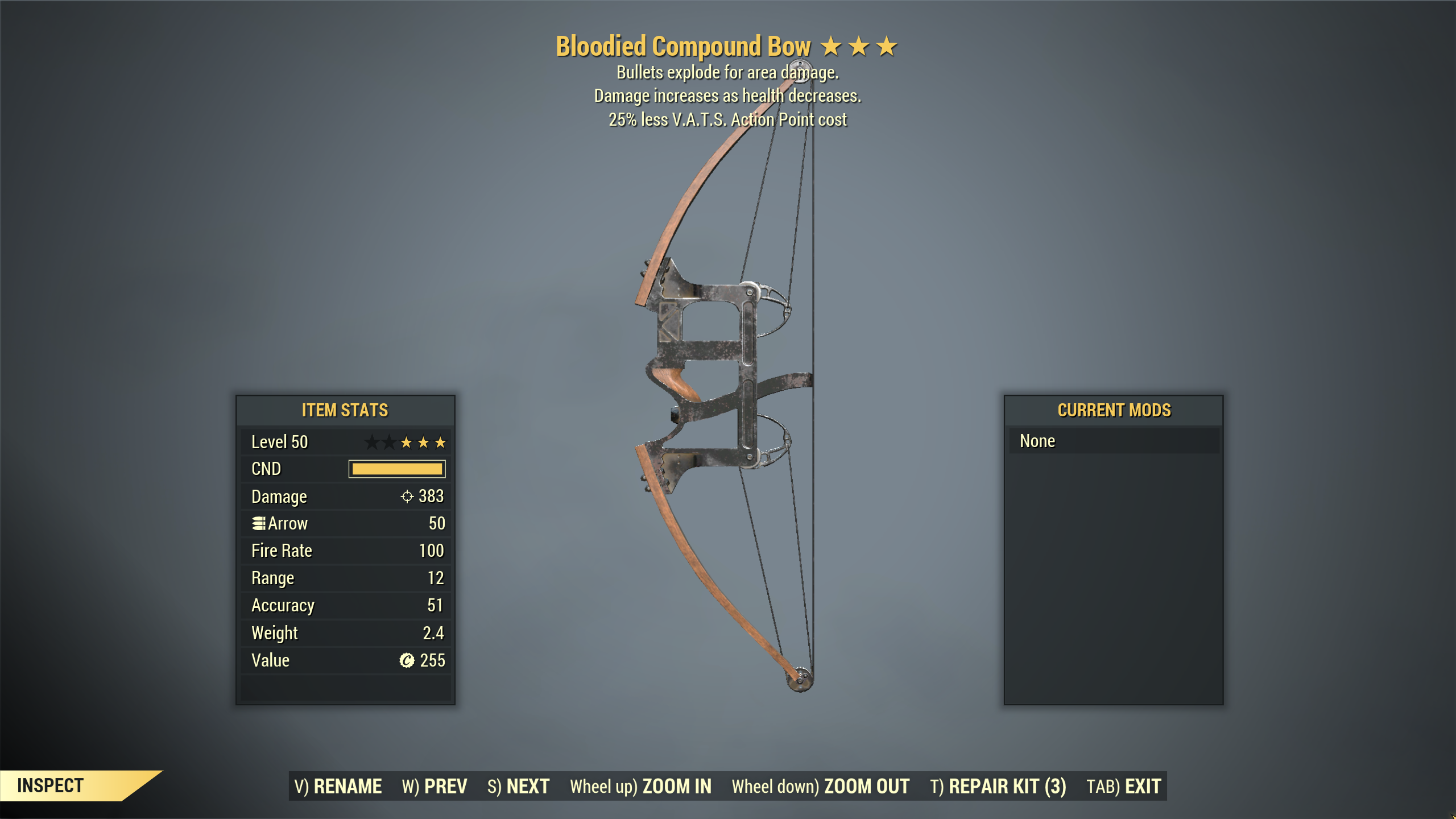 [Wastelanders] ★★★ Bloodied Explosive Compound Crossbow | FAST DELIVERY |