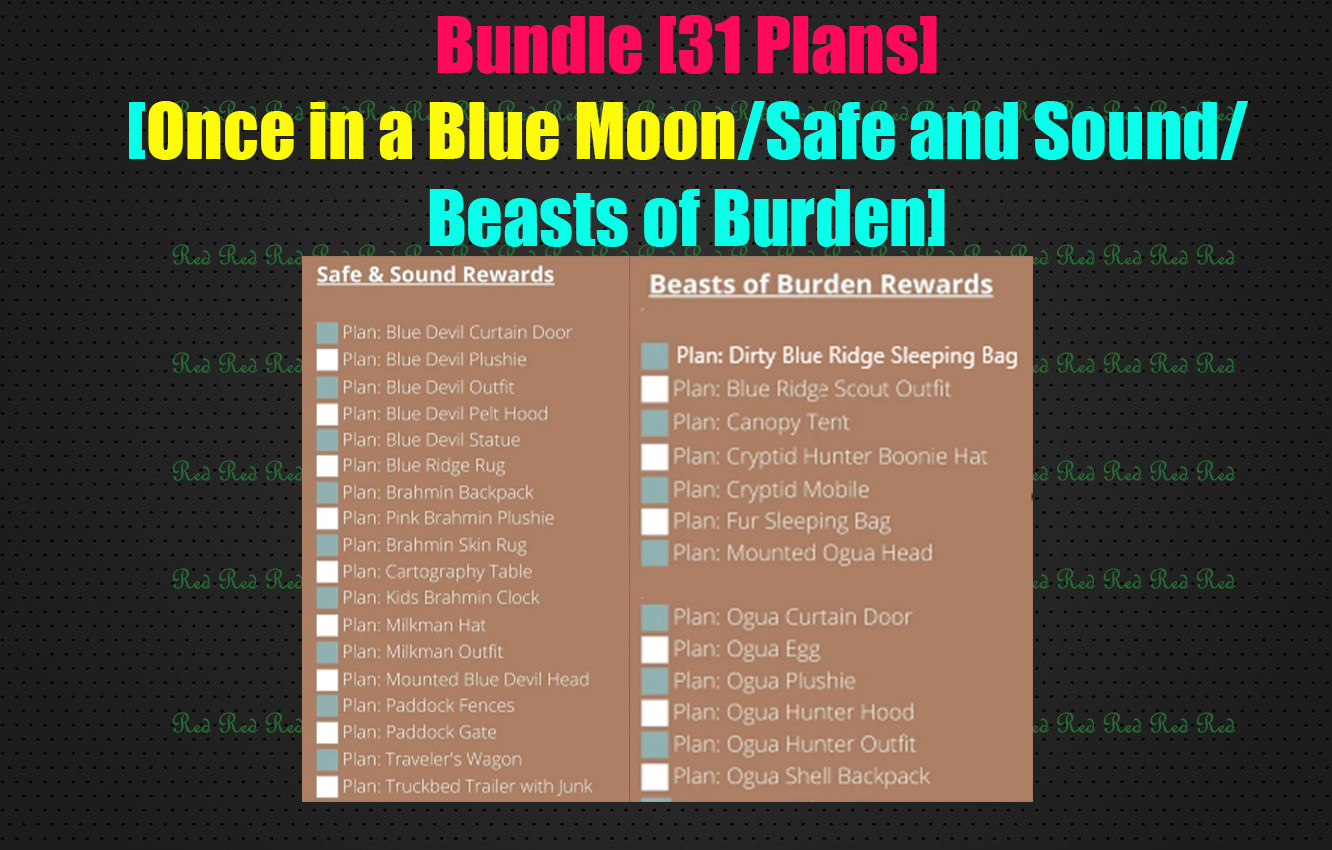 Bundle [31 Plans Once in a Blue Moon/Safe and Sound/Beasts of Burden]