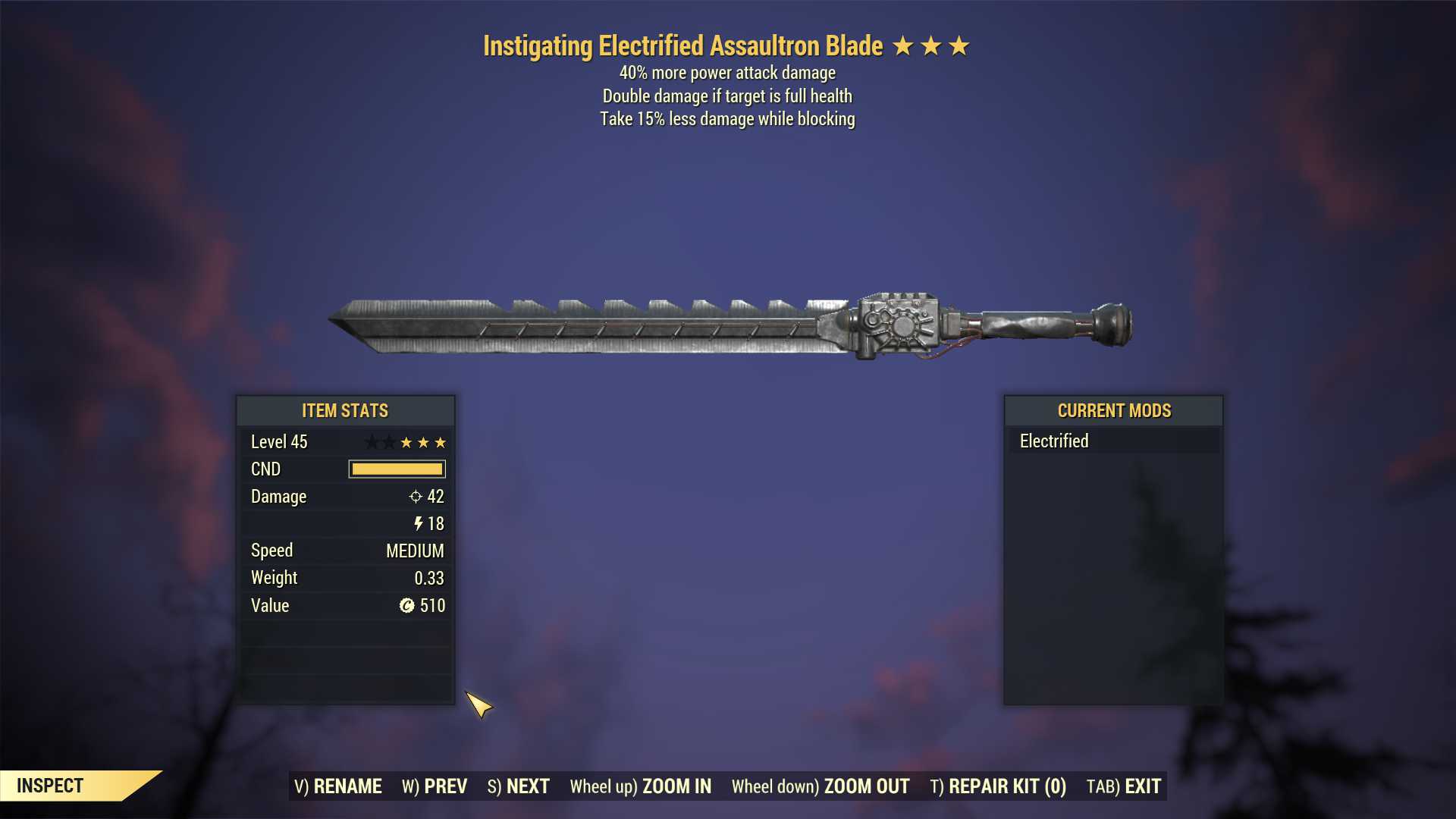 Buy Instigating Assaultron Blade ( in FALLOUT 76 Items - Offer #233481148