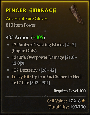 Armor sales gloves poe