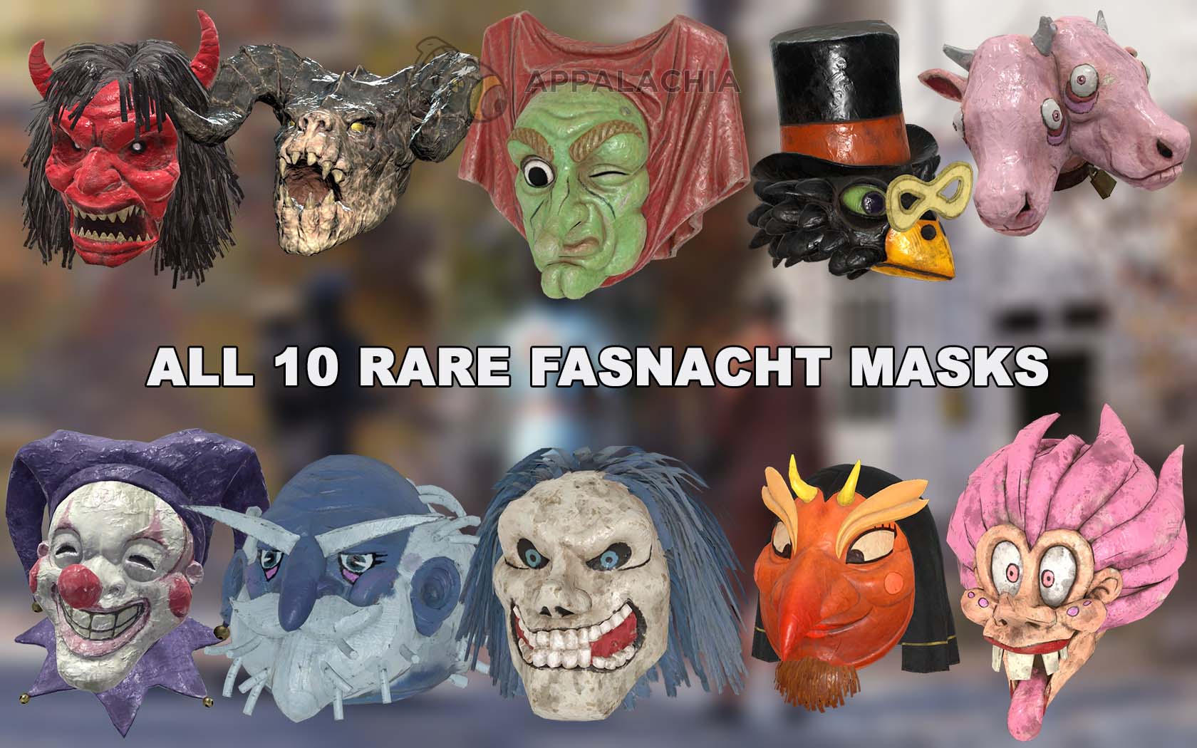 All 10 rare tradable fasnacht masks bundle