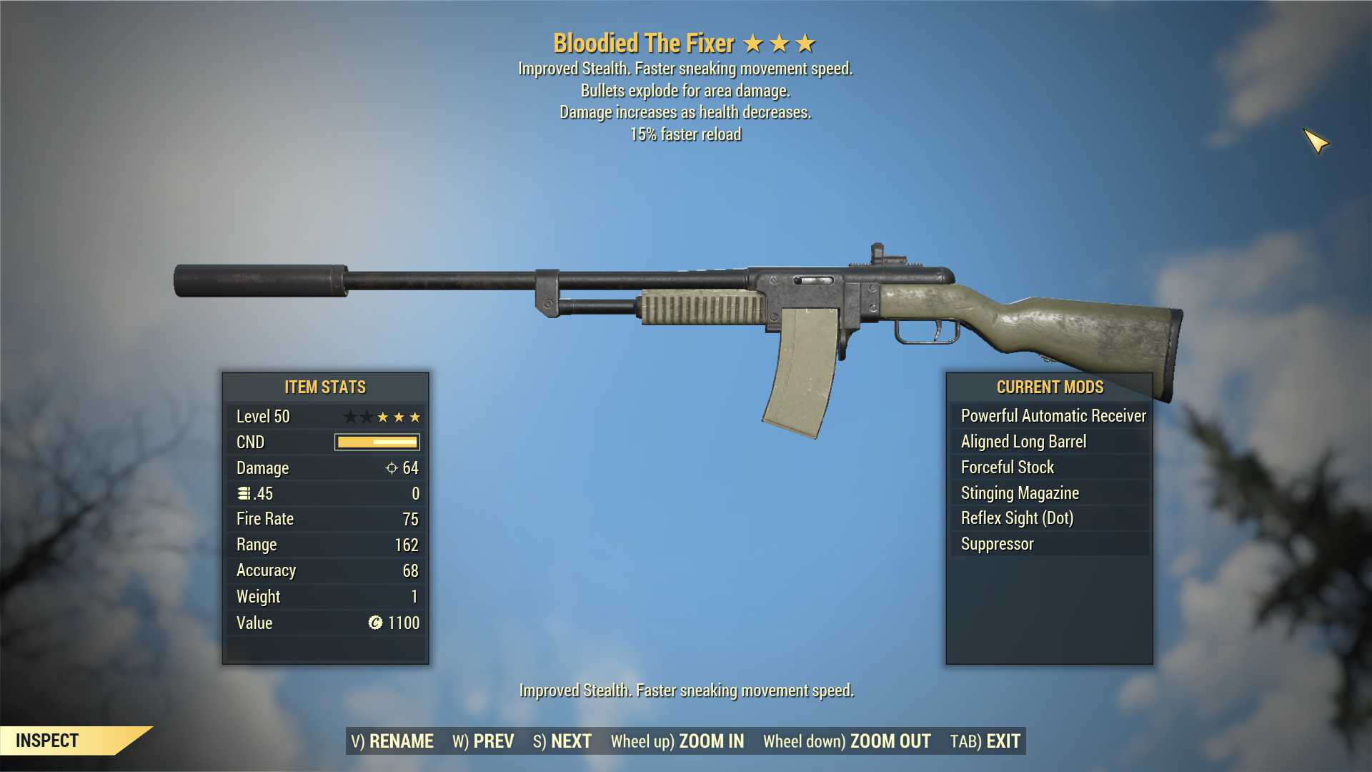 Bloodied Explosive The Fixer (15% faster reload)