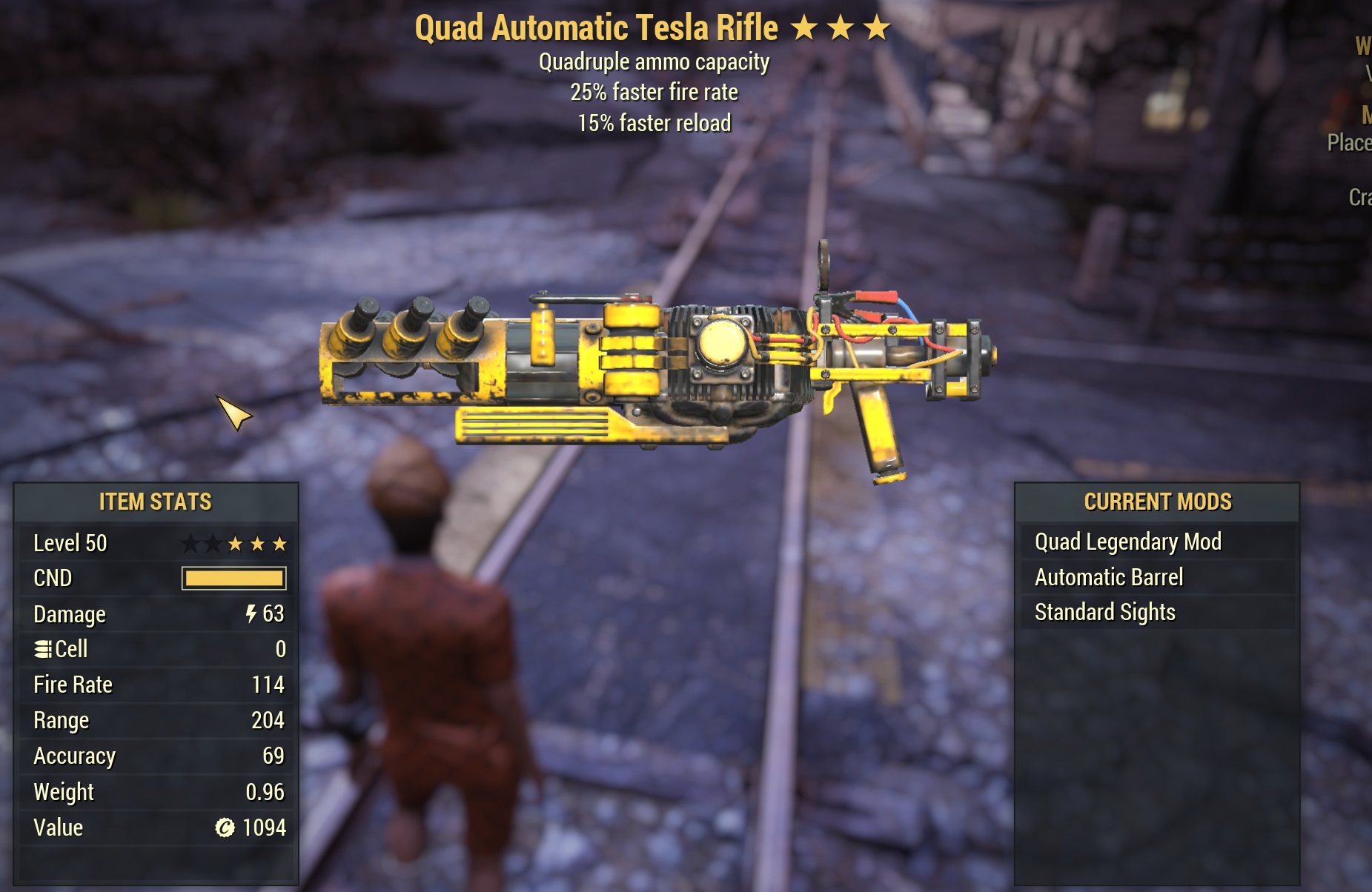 Quad Tesla Rifle [25% faster fire rate | 15% faster reload speed]