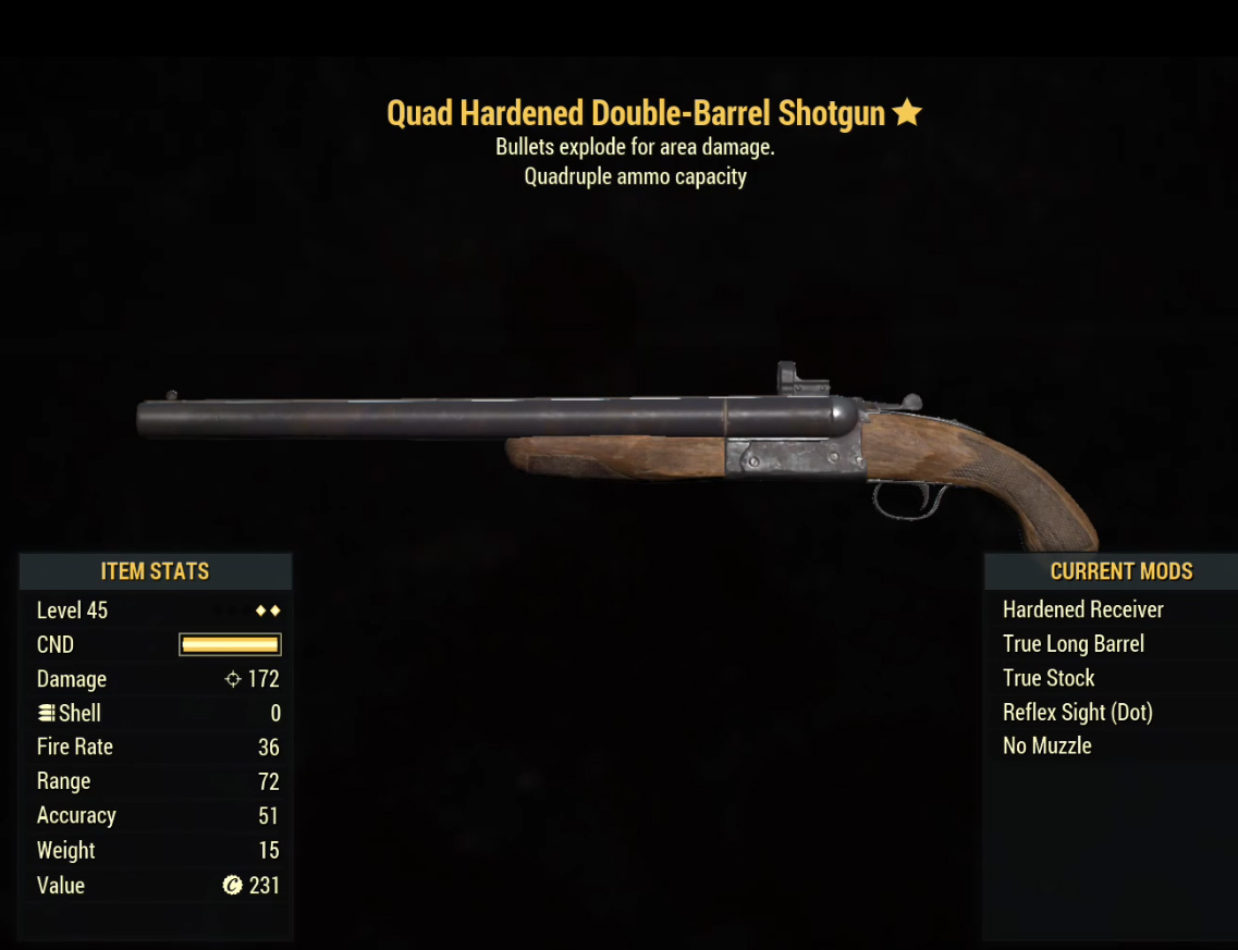 Quad Hardened Double Barrel Shotgun Level 45 1914448095 Odealo - shot gun roblox