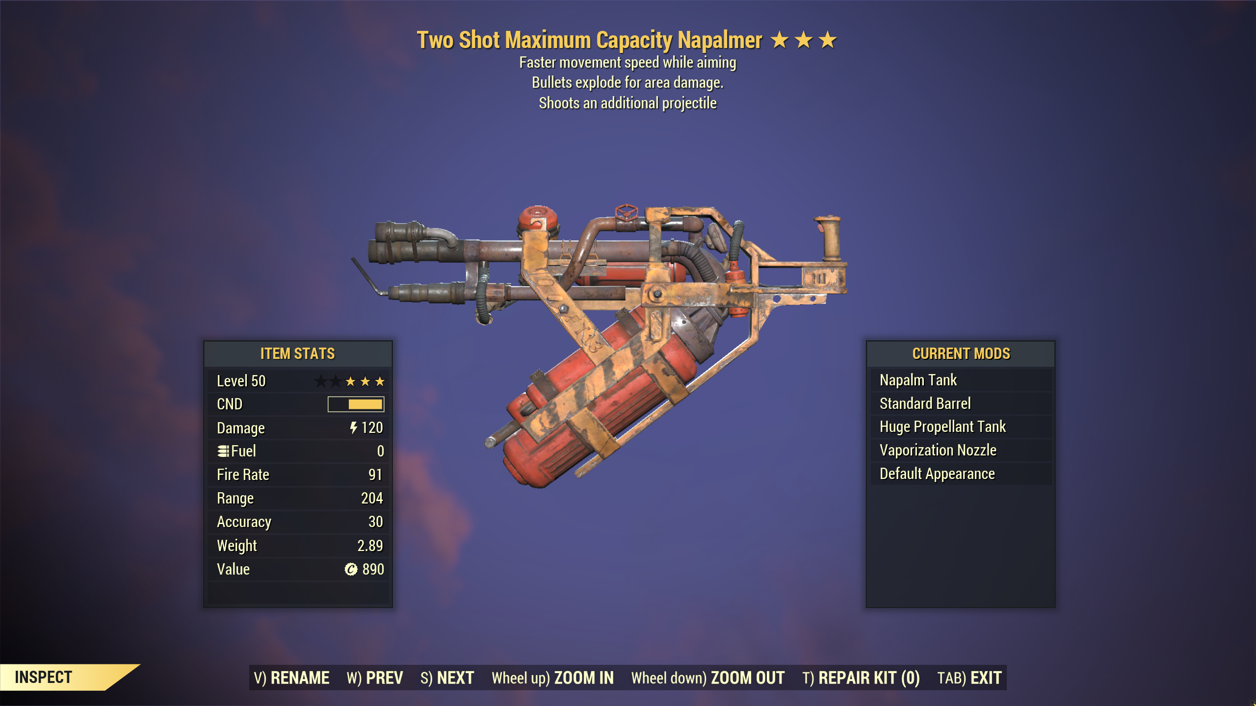 Two Shot Explosive Flamer [Huge Napalmer] | LEGACY | MAX LVL | FAST DELIVERY |