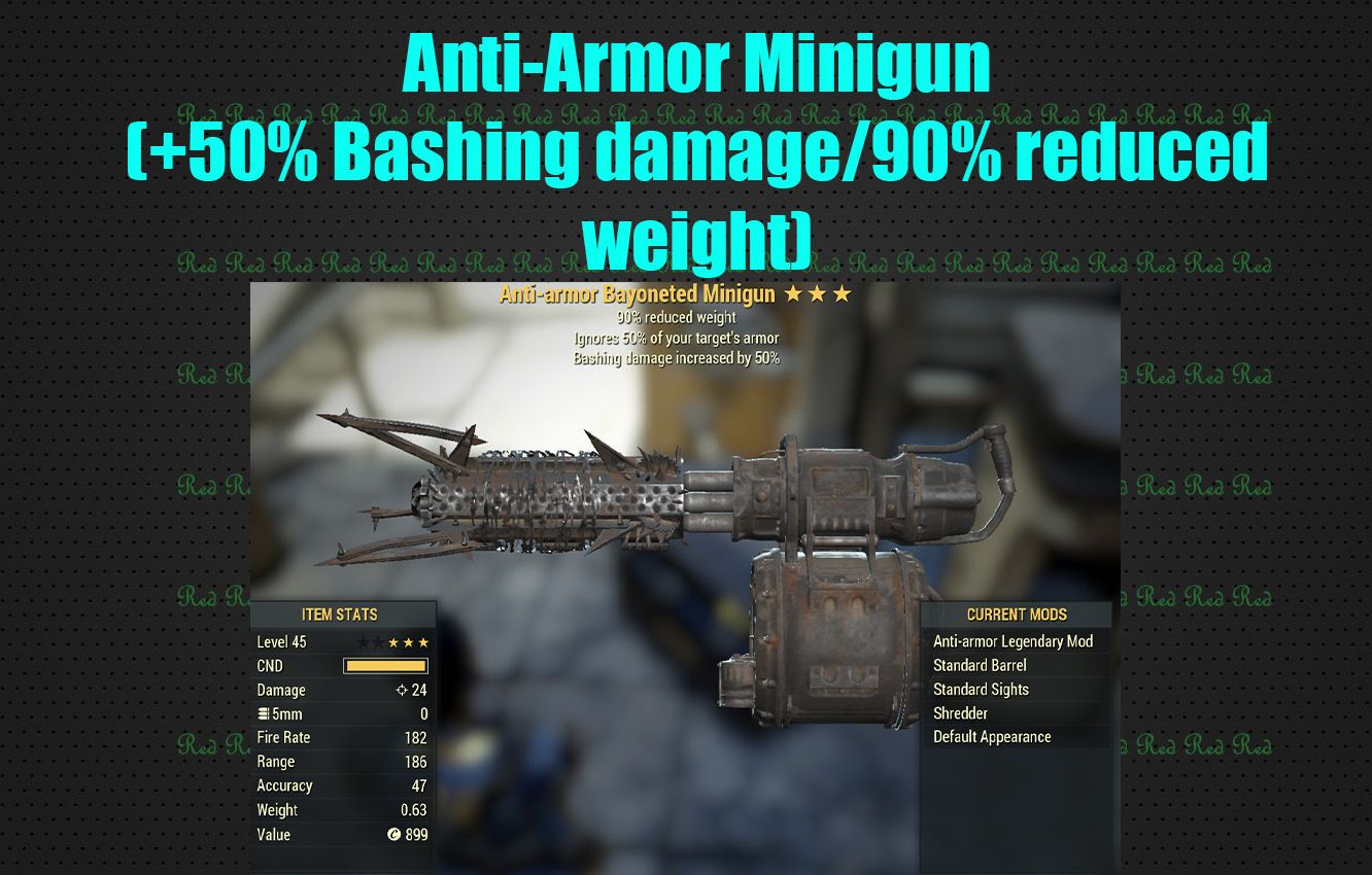 Anti-Armor Minigun (+50% Bashing damage, 90% reduced weight)