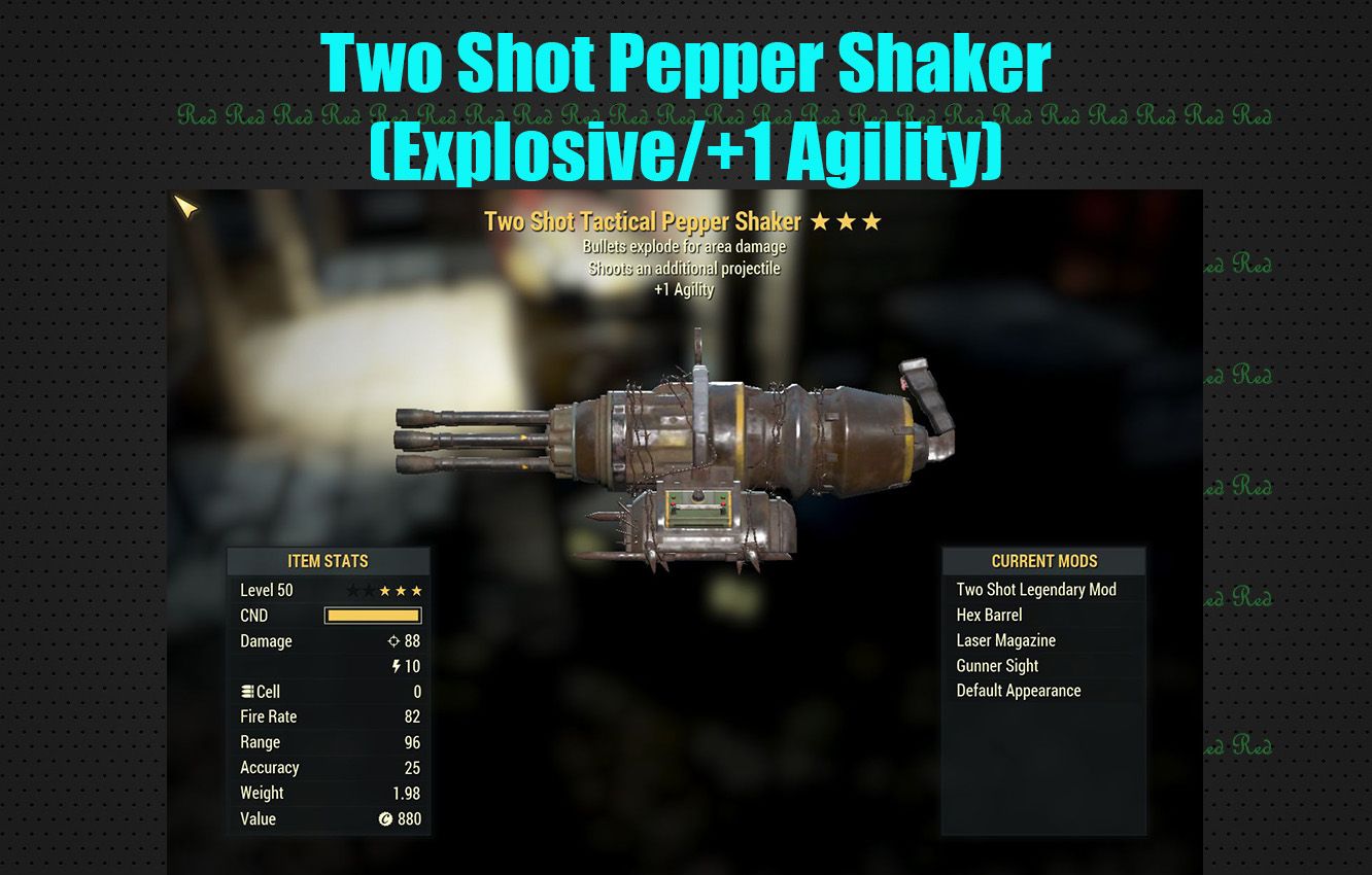 Two Shot Explosive Pepper Shaker (+1 Agility)
