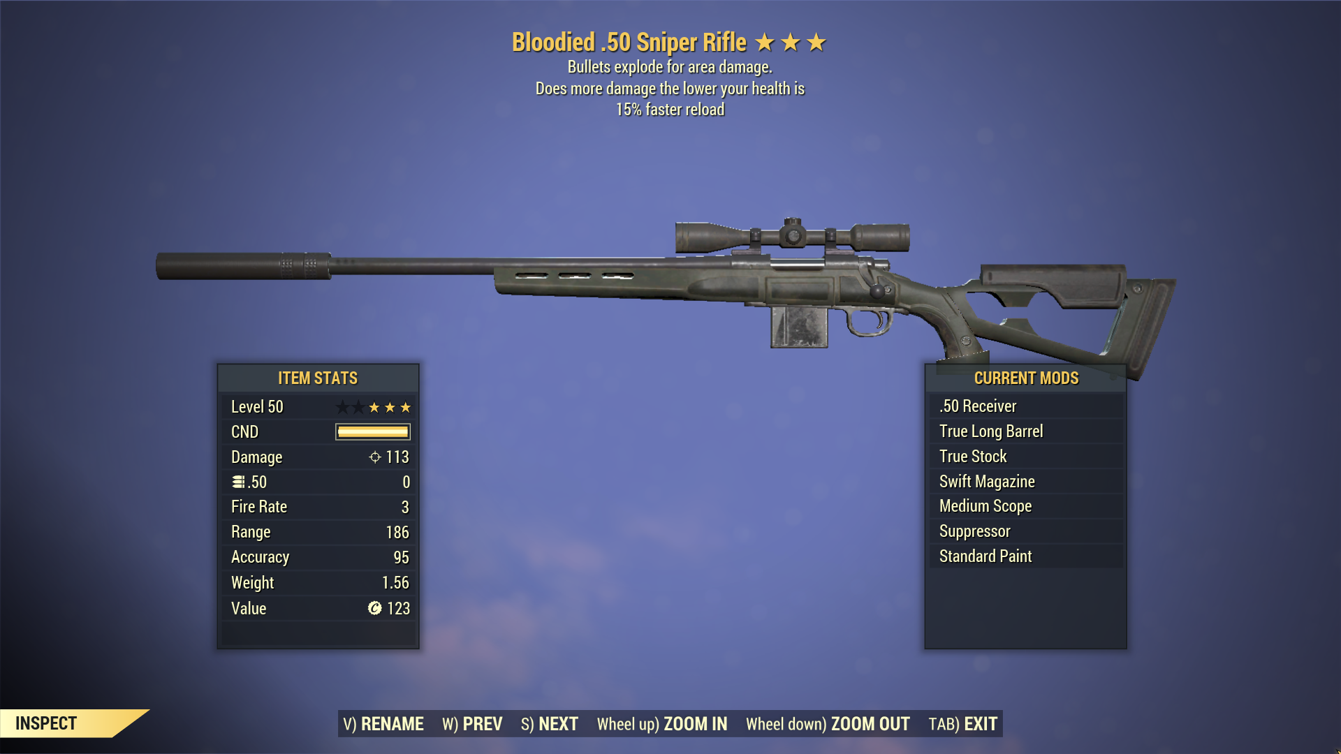 ★★★ Bloodied Explosive Sniper Rifle[15% FASTER RELOAD] | Fully Modified | MAX LVL | FAST DELIVERY |
