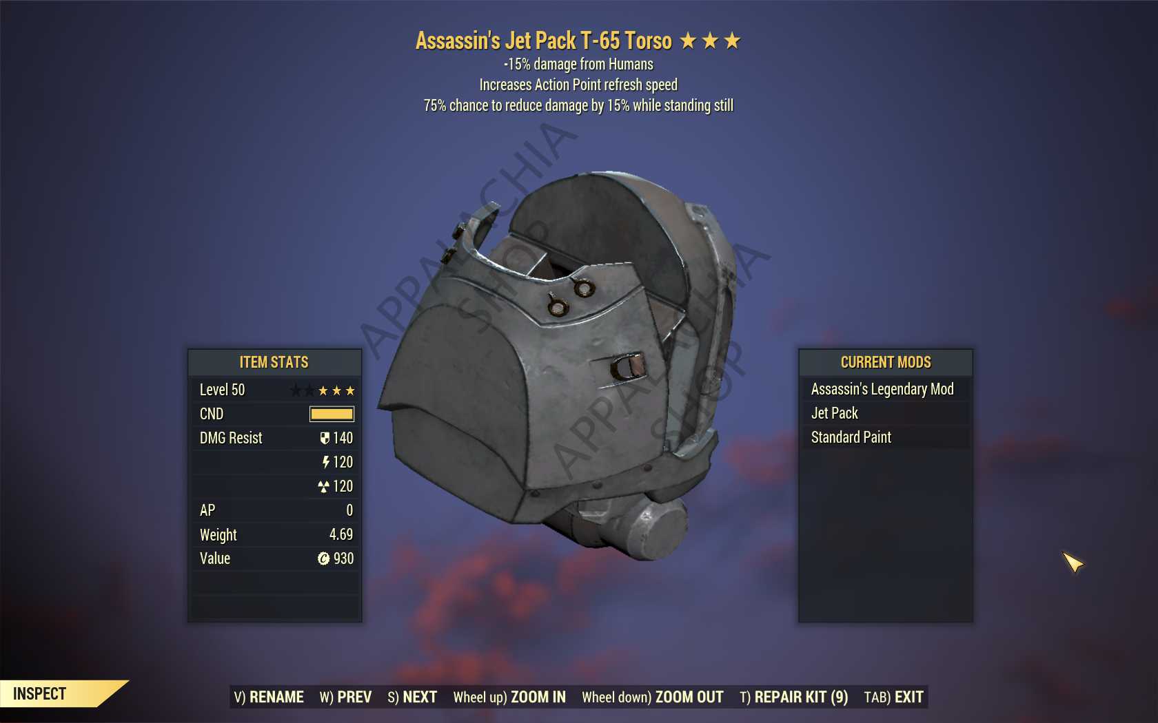 [PVP] Assassin's Sentinel T-65 SET (FULL MODS, 5/5 FULL AP REFRESH)
