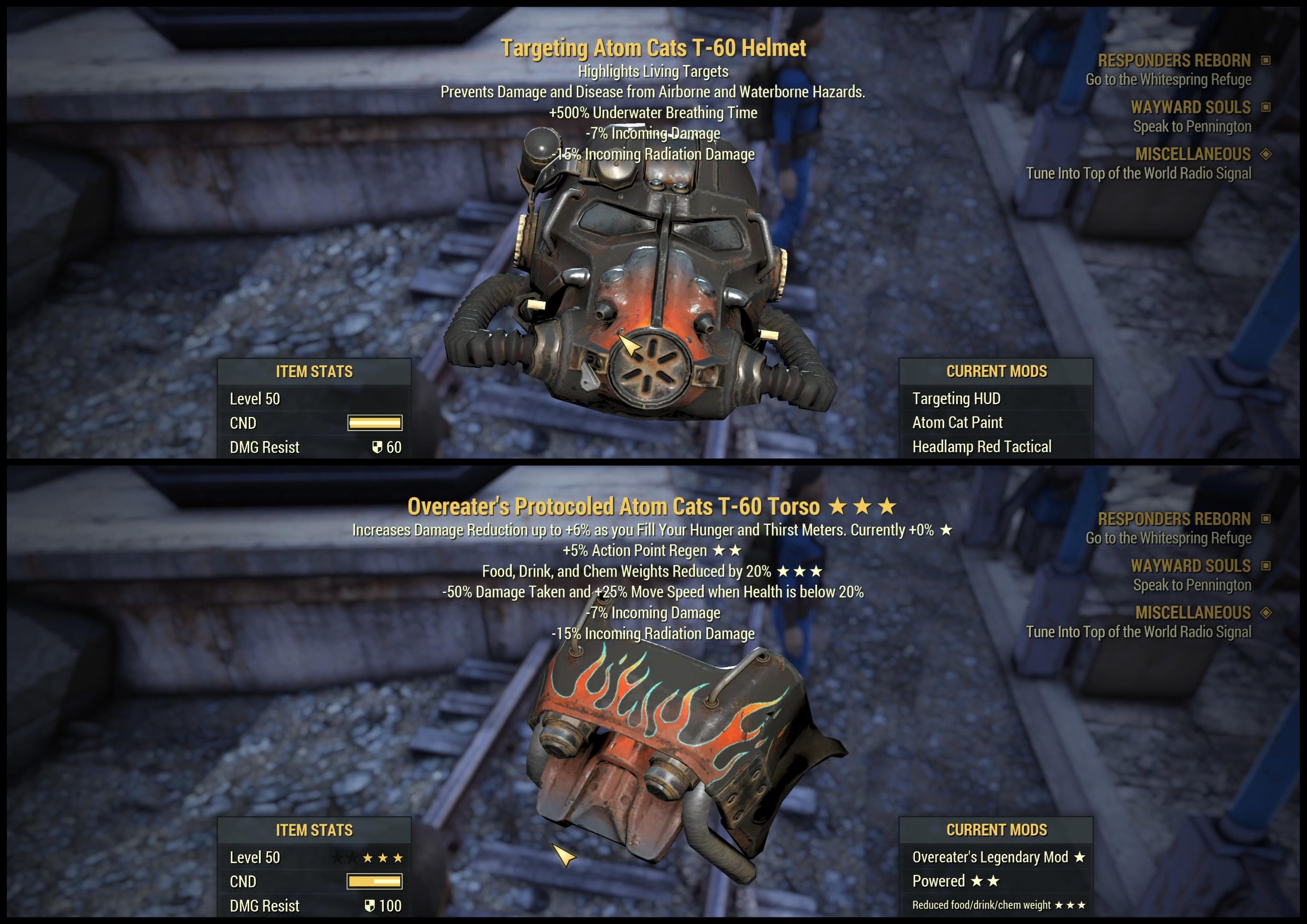 Overeater's Food, Drink, and Chems Weights reduction T-60 Power Armor [5/5 AP Refresh]