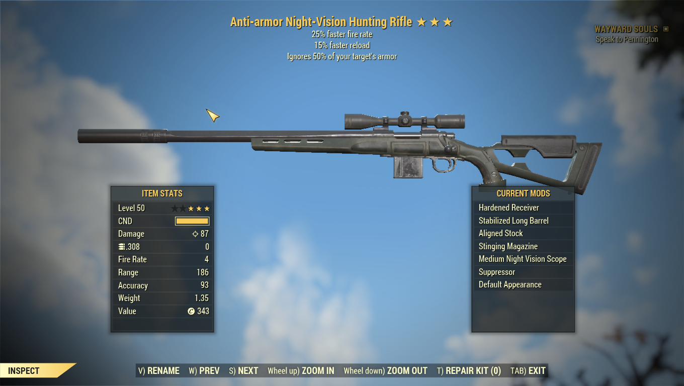 fallout 1 hunting rifle