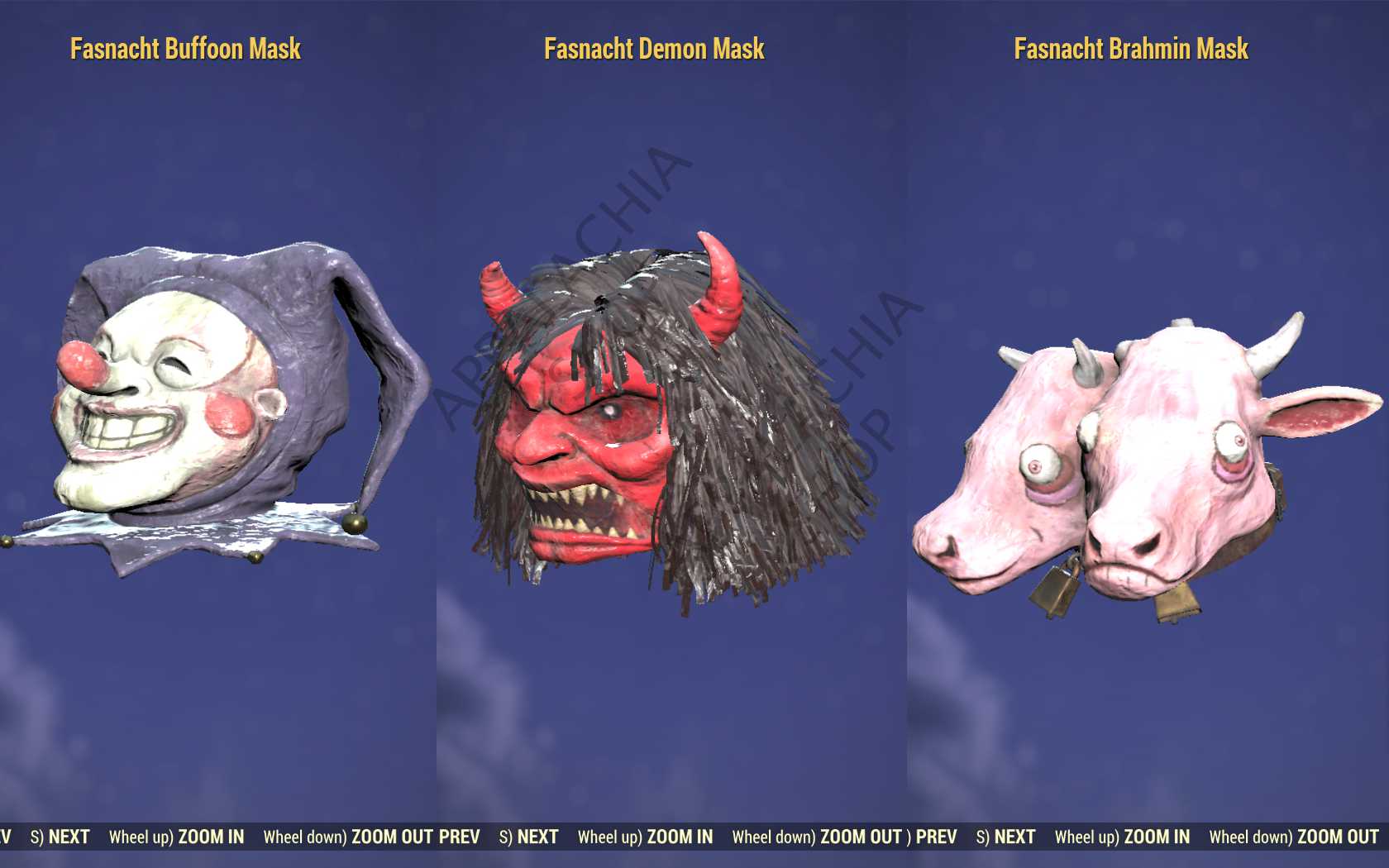 Fasnacht 2021 rare mask bundle [Demon + Buffoon + Brahmin]
