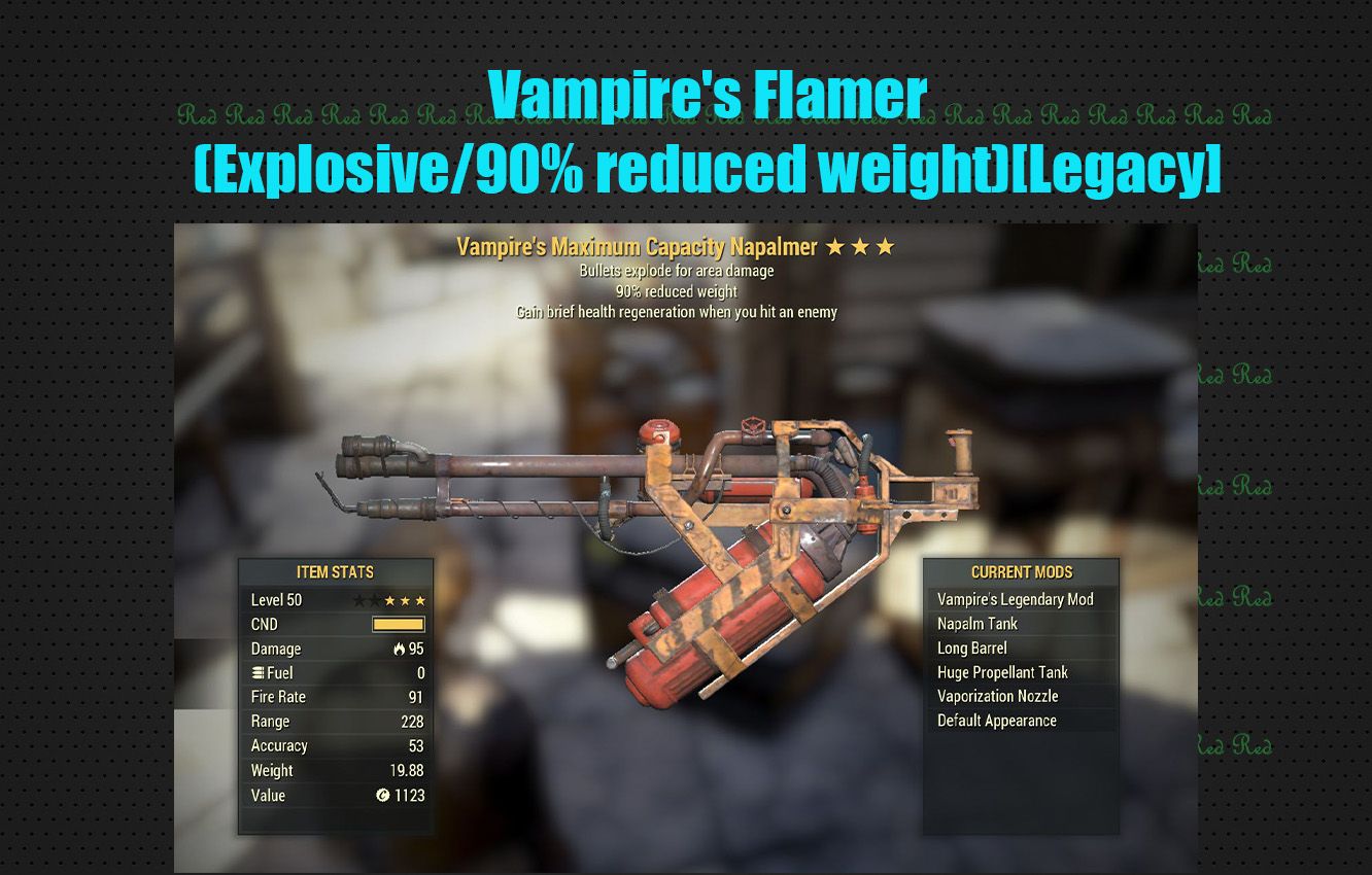 Vampire's Flamer (Explosive/90% reduced weight)[Legacy]