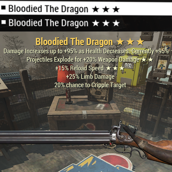 Buy ( Unbreakable ) Bloodied Drago in FALLOUT 76 Items - Offer #2514886587