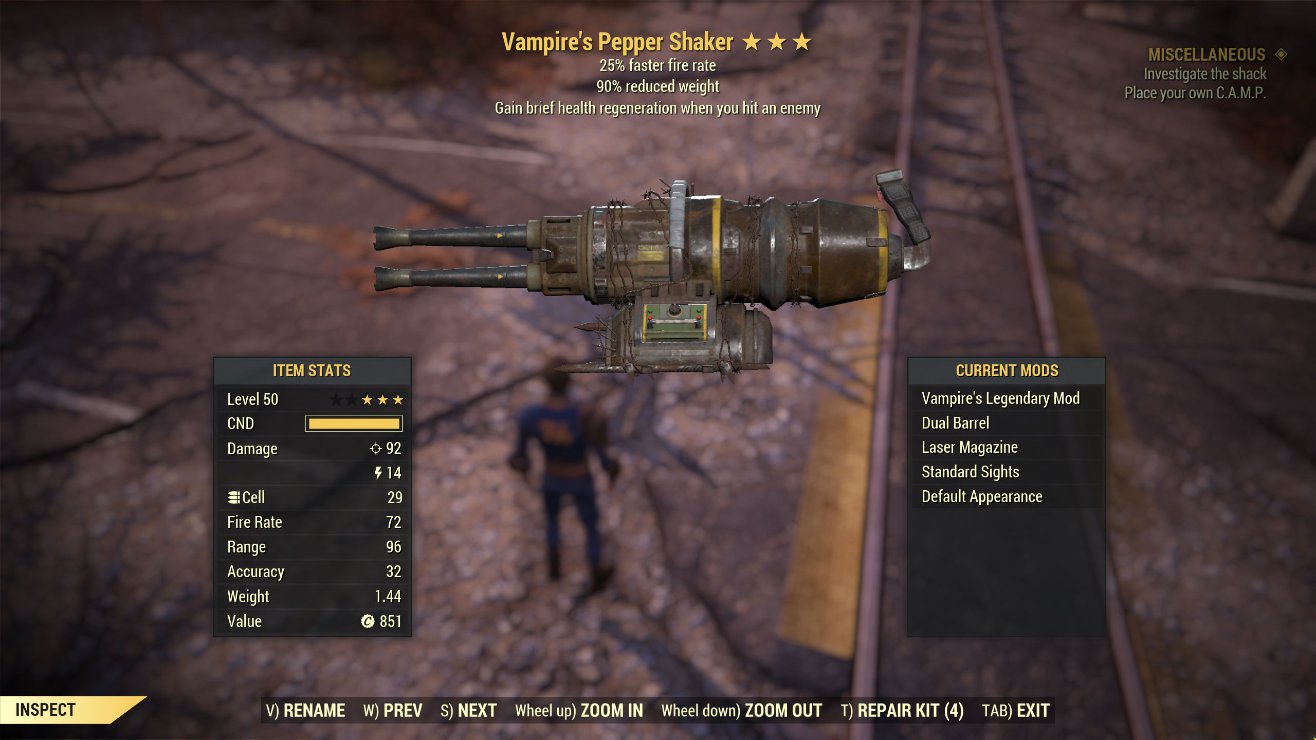Buy Vampire's Pepper Shaker [25 f in FALLOUT 76 Items Offer 2333568090