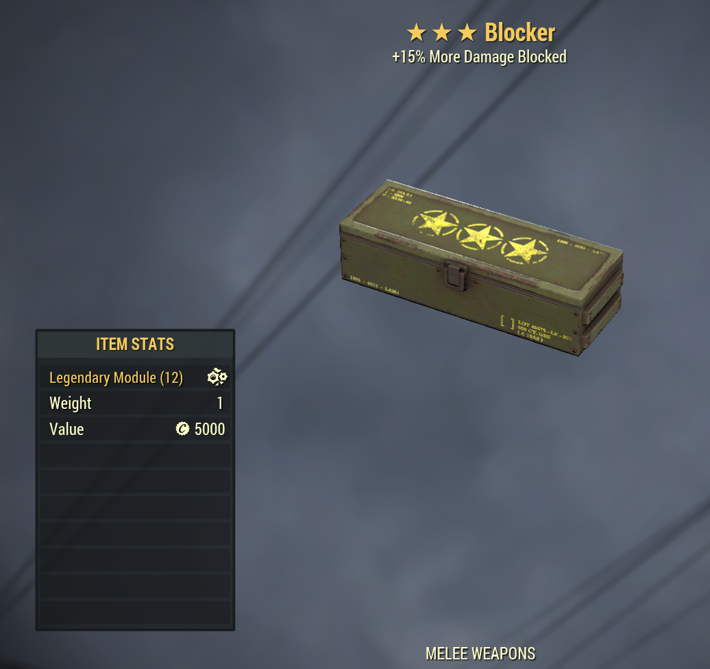 Buy Blocker [3 Star Legendary Mod] in FALLOUT 76 Items - Offer #2610219634