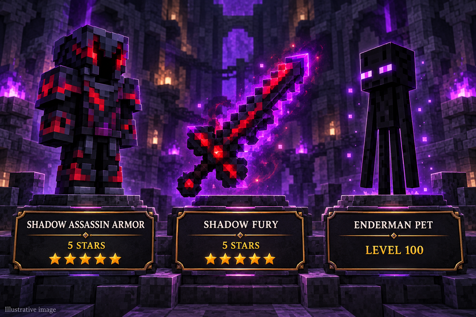 Buy Shadow Assassin Armor + Shadow in MINECRAFT: HYPIXEL Items - Offer ...