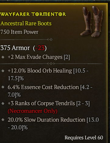 Buy ANCESTRAL NECRO BOOTS 750 ITEM in DIABLO 4 Items - Offer #2316615408