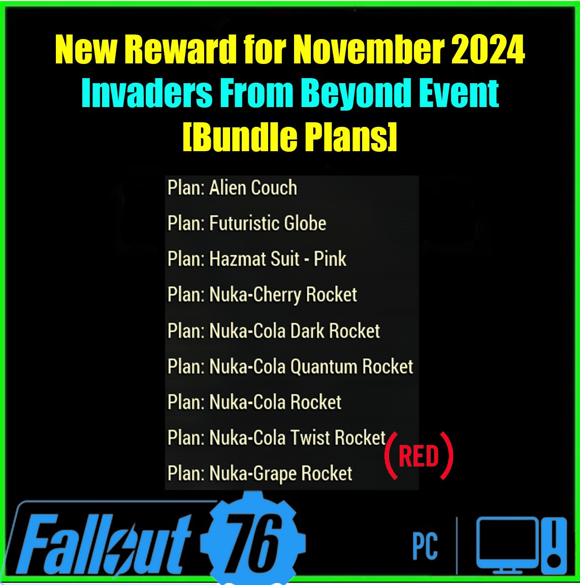Buy New Reward for November 2024 I in FALLOUT 76 Items - Offer #2510771097