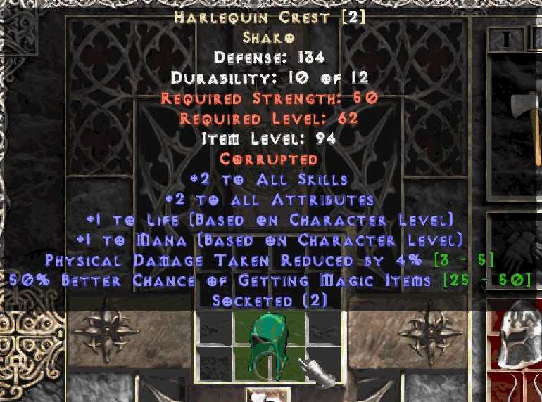 Harlequin crest diablo 2 где взять