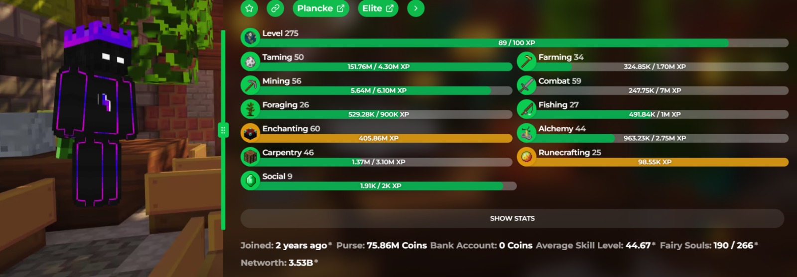 Buy 3.5b nw profile hyperion - Te in MINECRAFT: HYPIXEL Profiles ...