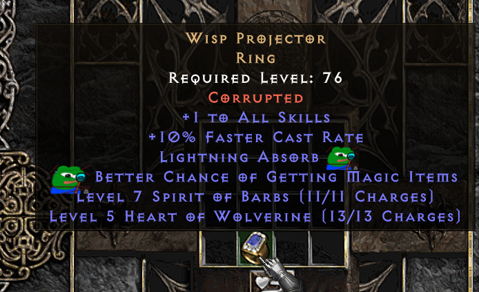 Buy 10 Fcr Wisp Projector Pd2 Soft In Project Diablo 2 Items Offer