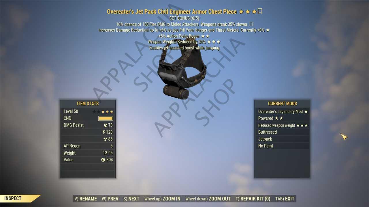 Buy [OE AP WWR]Overeater's Weapon in FALLOUT 76 Items - Offer #2629383324