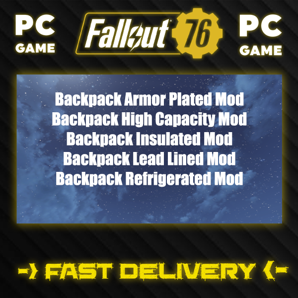Buy Backpack Mod Plans 5 Total in FALLOUT 76 Items Offer 2426748737