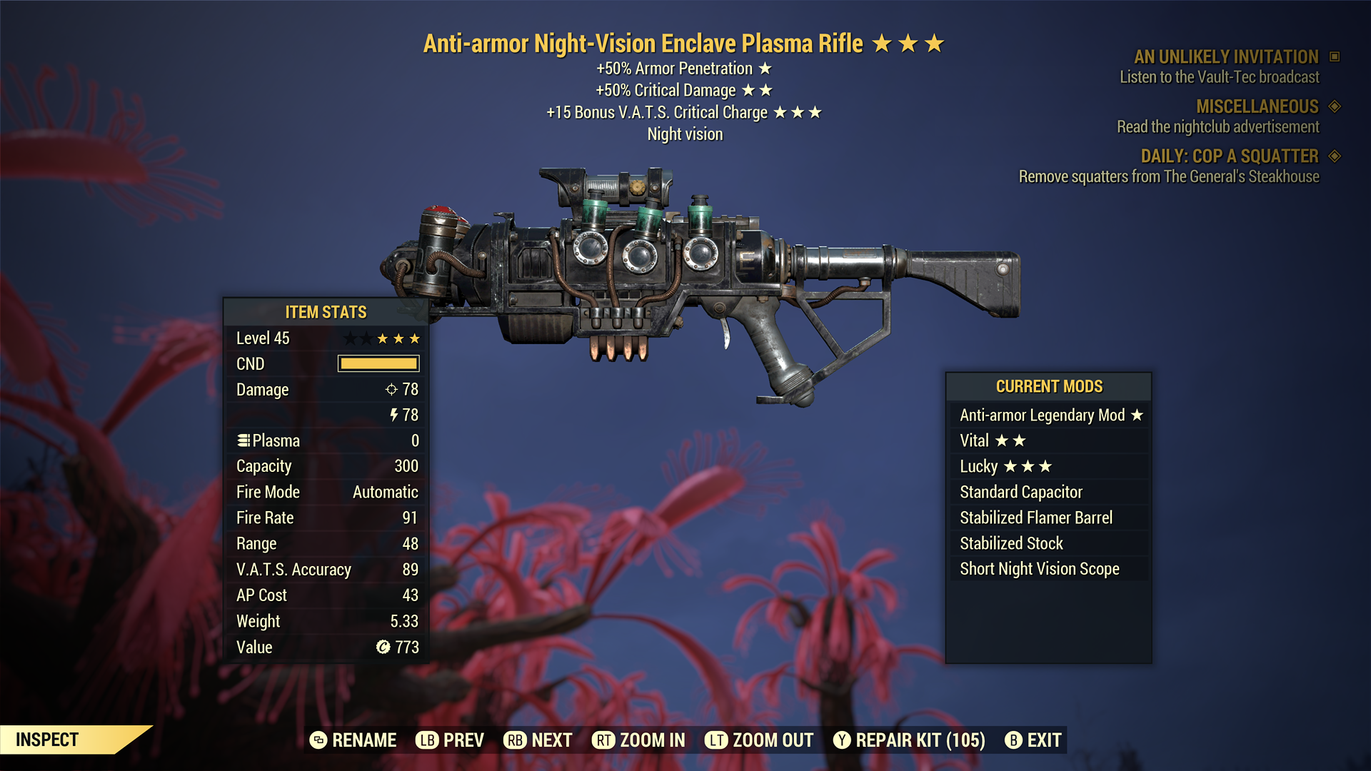 Buy [XBOX] Anti-armor Enclave Plas in FALLOUT 76 Items - Offer #2432962962
