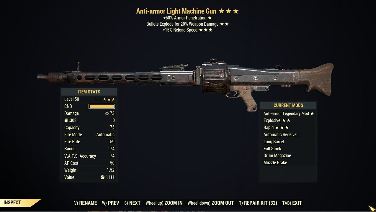 Buy [PC] Anti-armor Explosive Ligh in FALLOUT 76 Items - Offer #2421911016