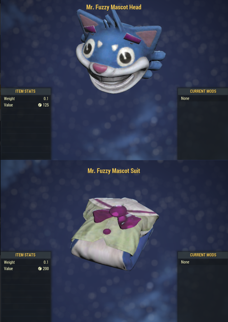 Buy Mr. Fuzzy Mascot Head + Mr. Fu in FALLOUT 76 Items - Offer #2420533848