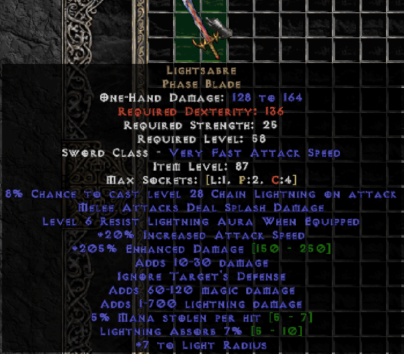 Buy Lightsabre Sword PD2 Season in PROJECT DIABLO 2 Items Offer 2326773802