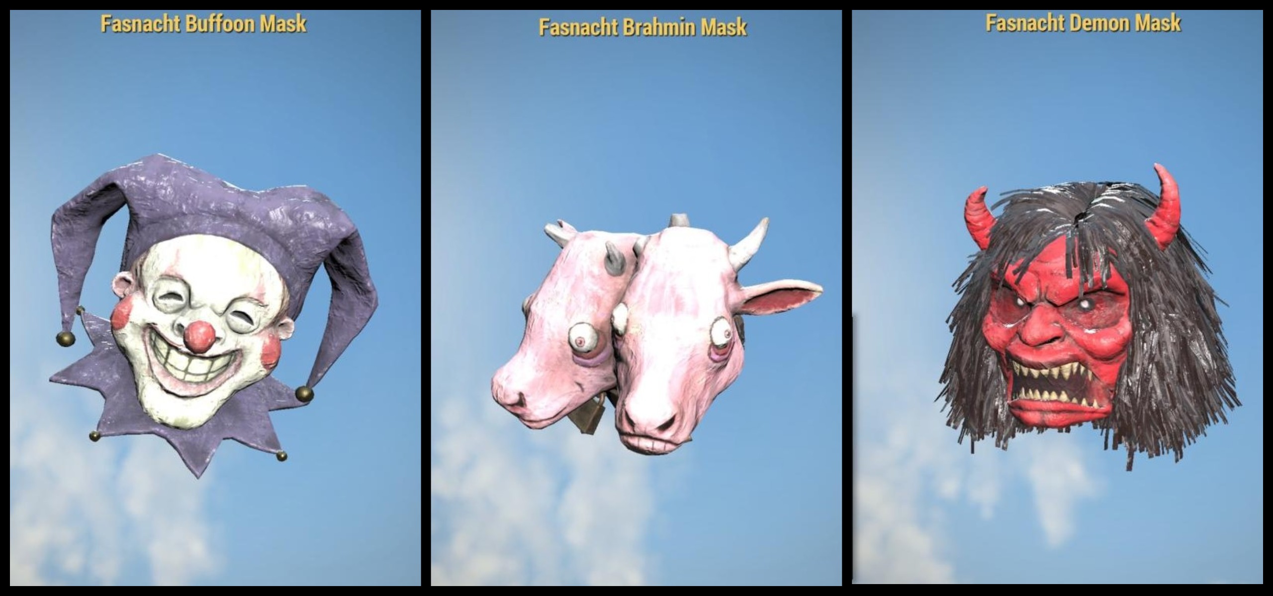 Buy RARE Fasnacht Mask Bundle [Buf in FALLOUT 76 Items - Offer #235686657