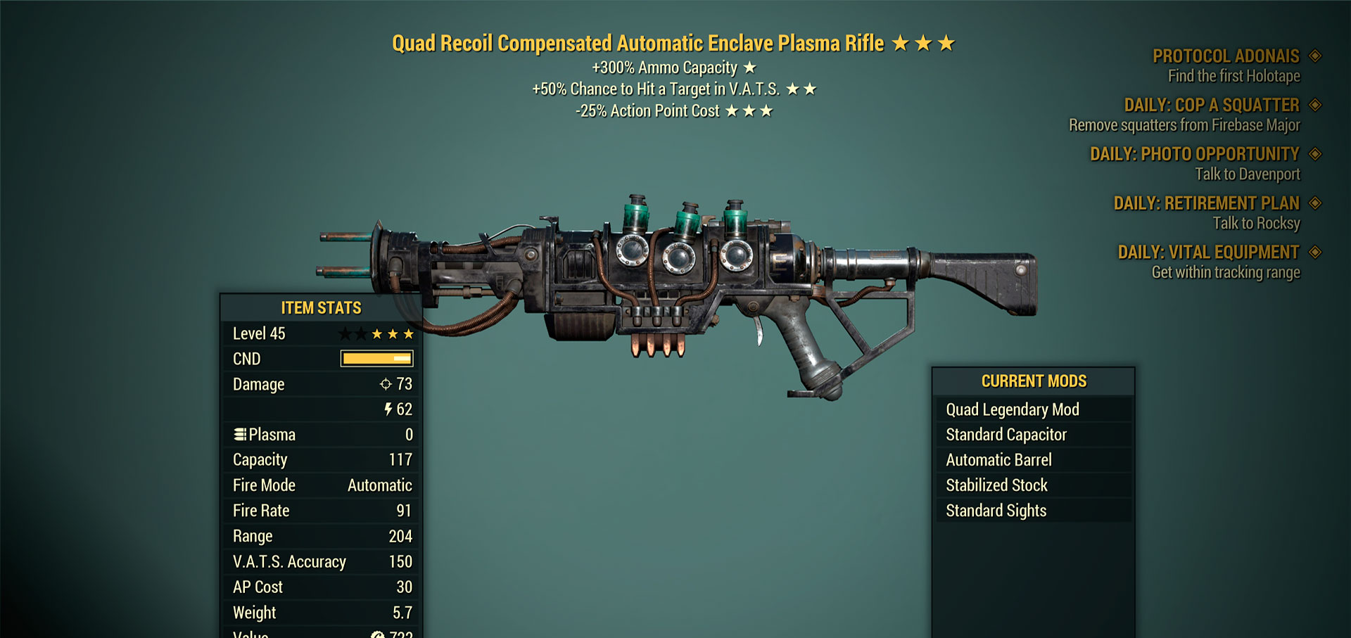 Buy [XBOX] Quad Enclave Plasma Rif in FALLOUT 76 Items - Offer #2324691433
