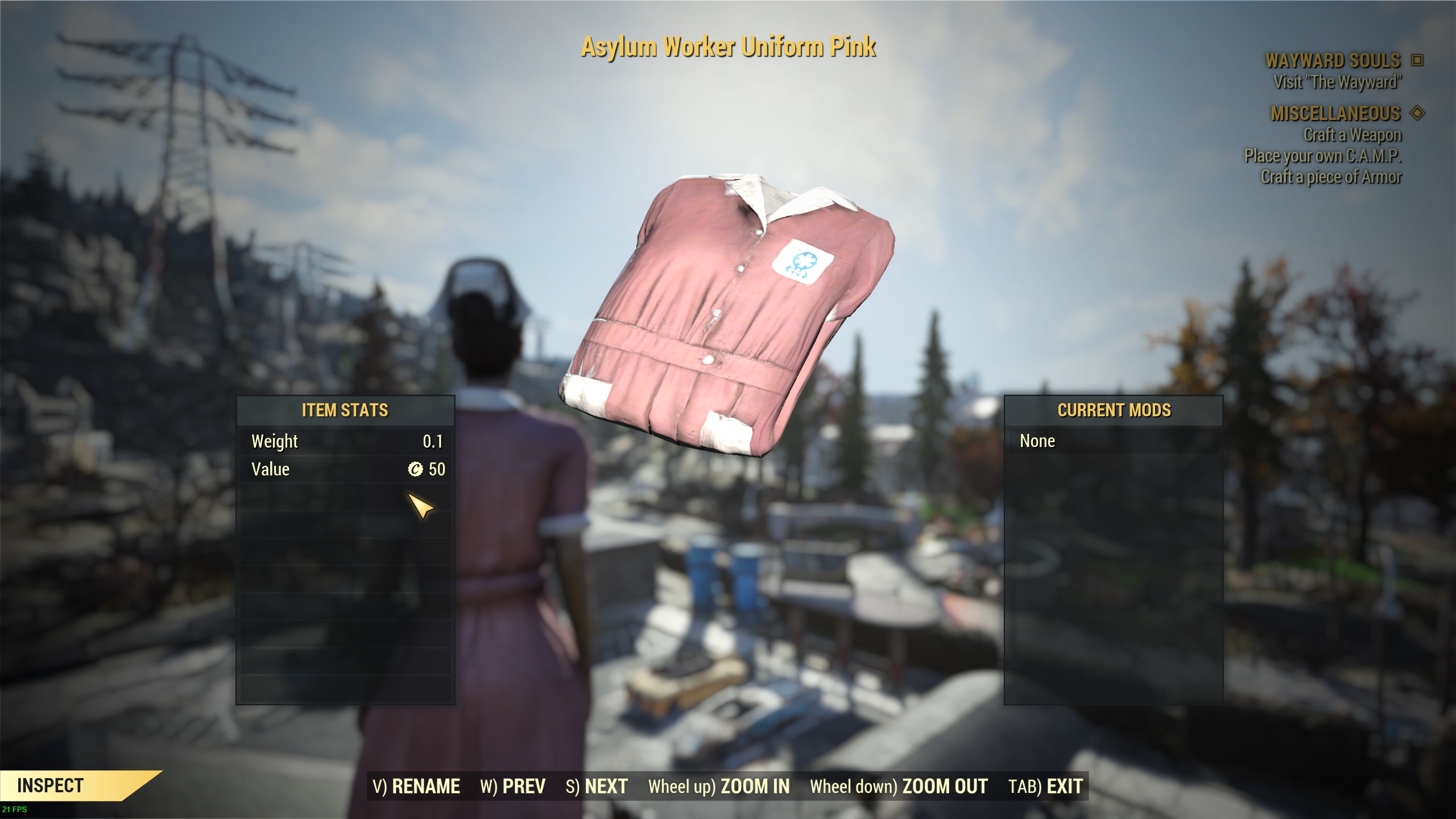 Buy Asylum Worker Uniform Pink A In Fallout 76 Items Offer 2424482456