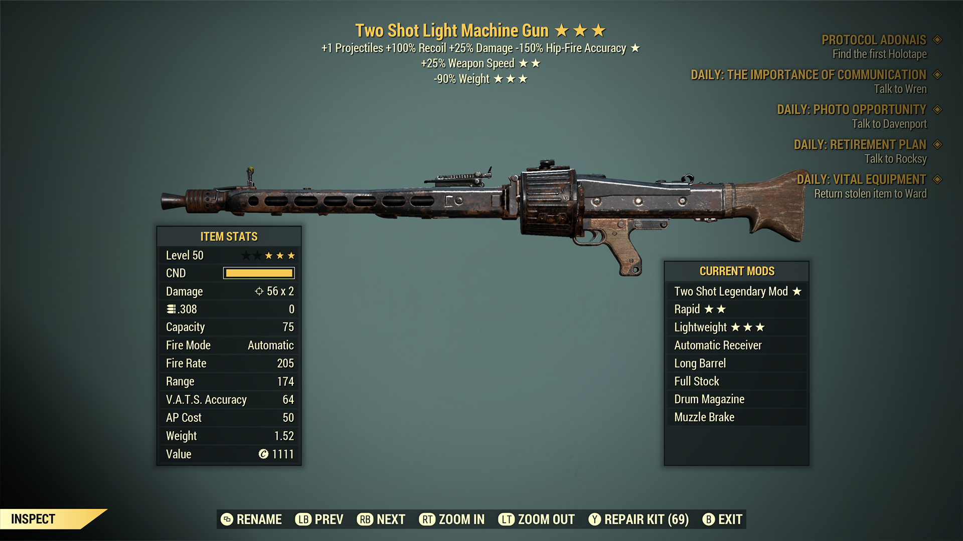Buy [XBOX] Two Shot Light Machine in FALLOUT 76 Items - Offer #2515976196