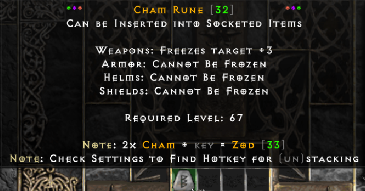 Um Rune Pd2 Buy Cham Rune #32 - PD2 Season 12 in PROJECT DIABLO 2 Runes - Offer ...