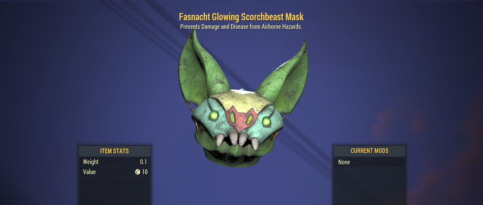 Buy Fasnacht Glowing Scorchbeast M in FALLOUT 76 Items - Offer #2416073045