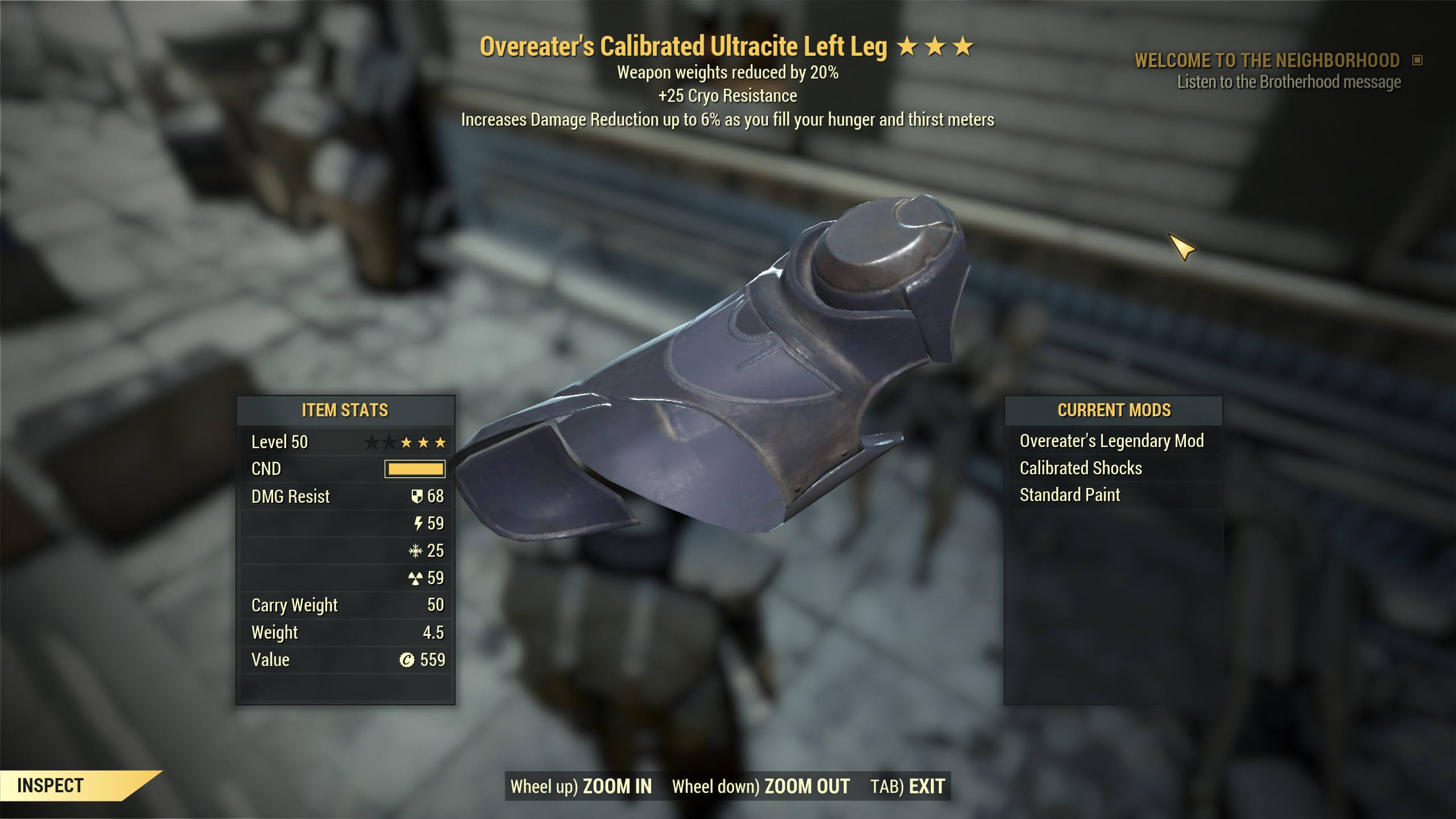 Buy Overeaters Wwr Ultracite Powe In Fallout 76 Items Offer 245789781