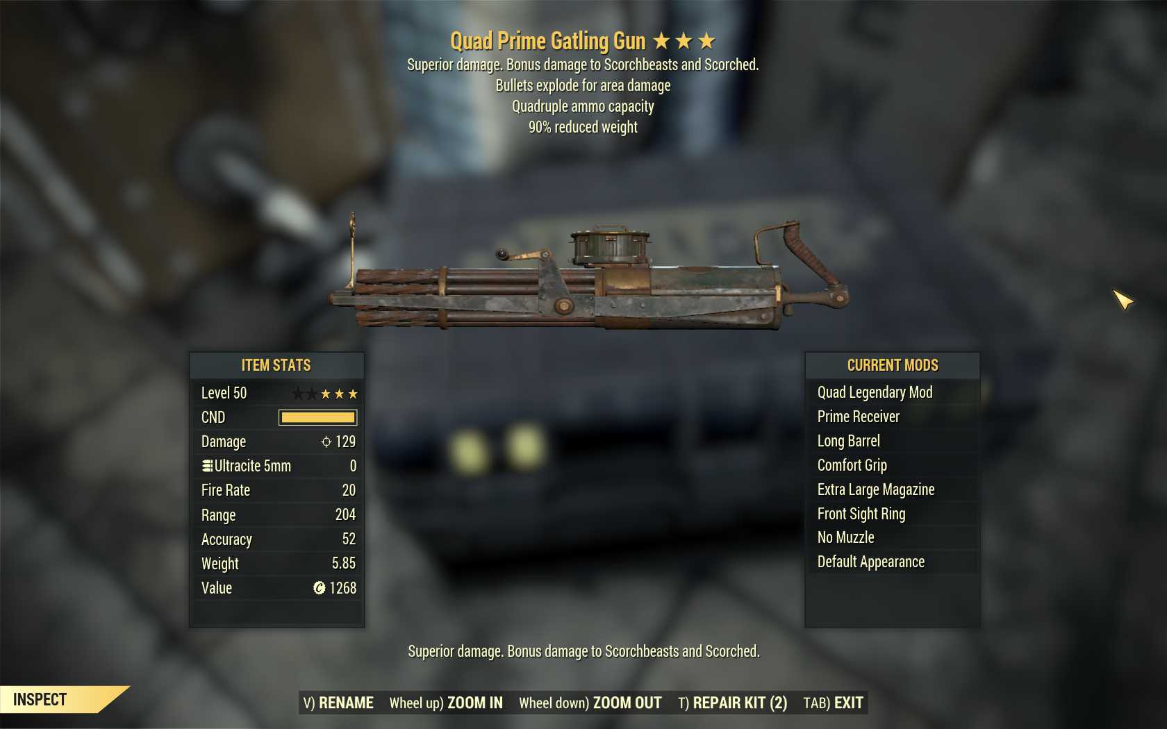 Buy Quad Explosive Gatling Gun [90 in FALLOUT 76 Items - Offer #2311120404